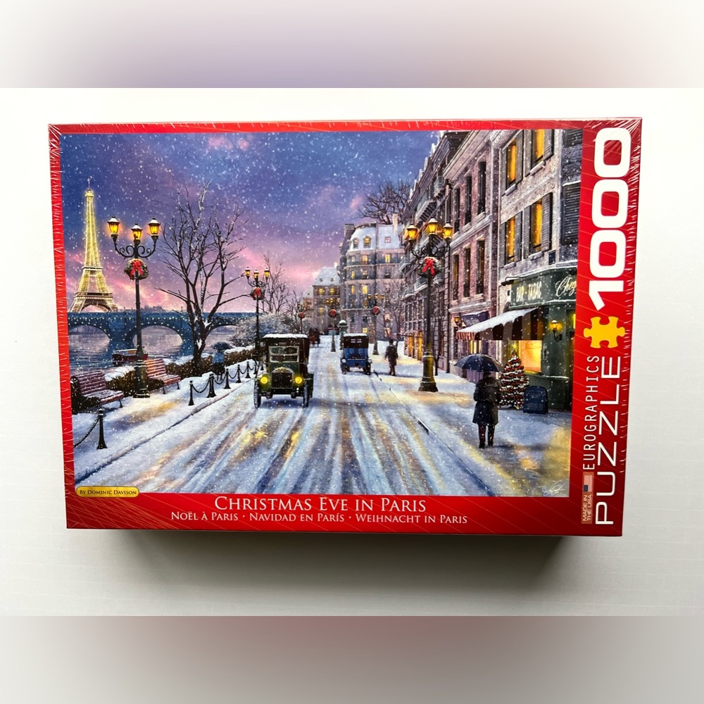 Christmas Eve in Paris - 1000pc Jigsaw Puzzle by EuroGraphics NWT Factory Sealed - Picture 3 of 6